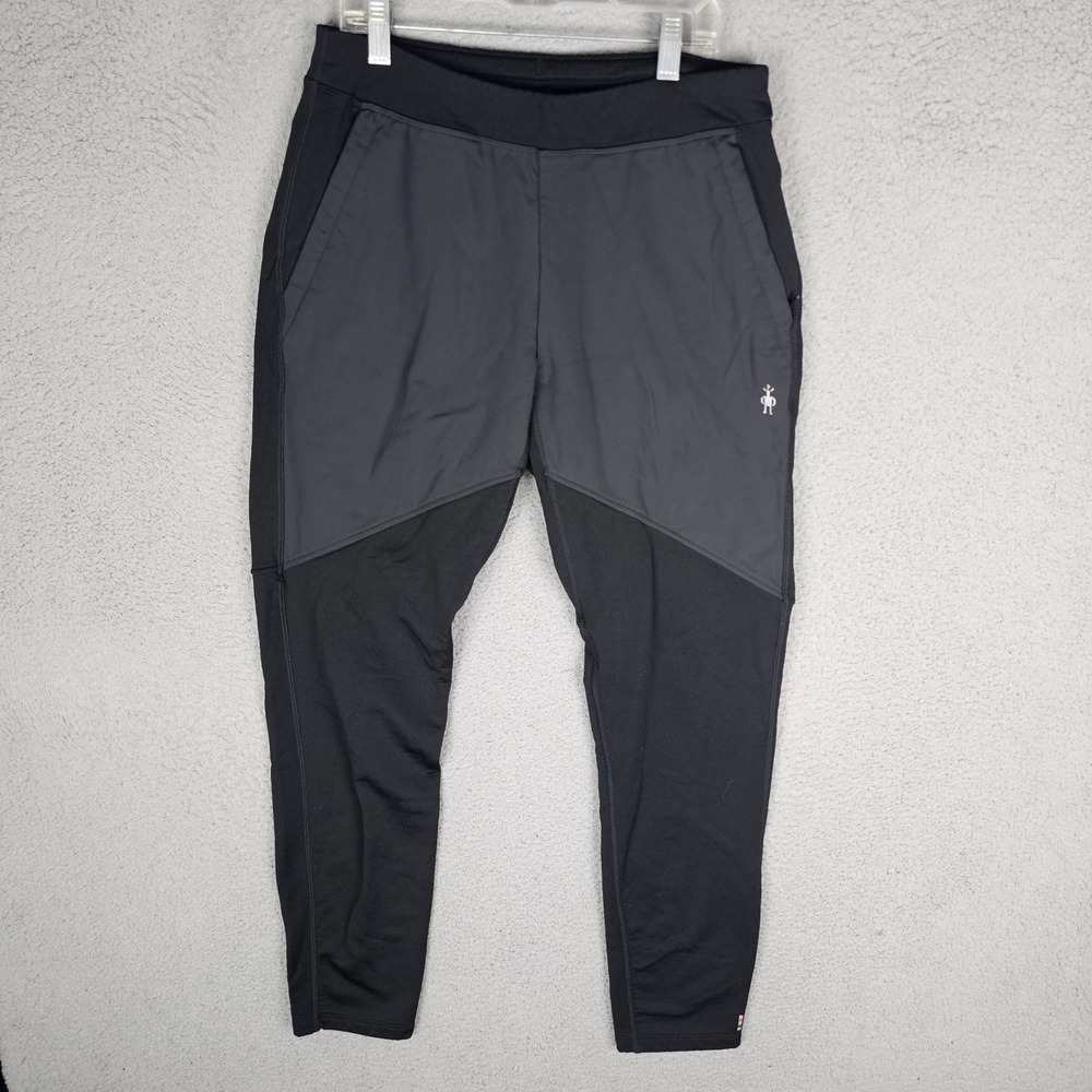 Smartwool Pants Mens M Black Merino Active Fleece Wind Pant Athletic Running